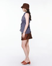 Load image into Gallery viewer, Quatrefoil Cowl Neck Top Blue