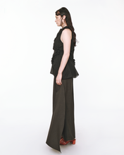 Load image into Gallery viewer, Quatrefoil Cowl Neck Top Black