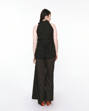 Load image into Gallery viewer, Quatrefoil Cowl Neck Top Black