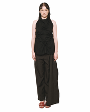 Load image into Gallery viewer, Quatrefoil Cowl Neck Top Black