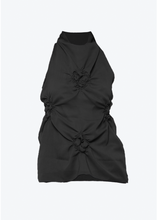 Load image into Gallery viewer, Quatrefoil Cowl Neck Top Black