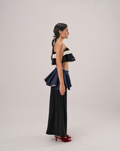 Load image into Gallery viewer, Two Tone Ruffle Belt Skirt