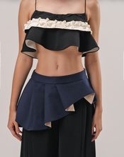 Load image into Gallery viewer, Two Tone Ruffle Belt Skirt