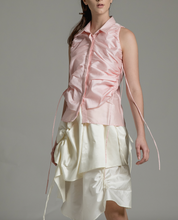 Load image into Gallery viewer, Blushed top with drawstring panels