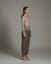 Load image into Gallery viewer, Multi-color embroidered fitted top