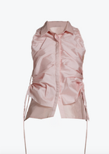 Load image into Gallery viewer, Blushed top with drawstring panels