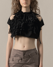 Load image into Gallery viewer, Cut Out Ruched Crop Top