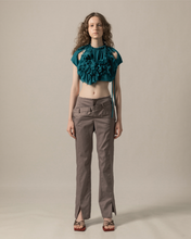 Load image into Gallery viewer, Cut Out Ruched Crop Top