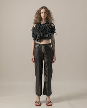 Load image into Gallery viewer, Statement Cut Out Ruched Crop Top