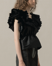 Load image into Gallery viewer, Peplum Top with Ruffles Details