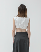 Load image into Gallery viewer, Cropped White Embroidered Top