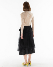 Load image into Gallery viewer, Draped Midi Floral Skirt
