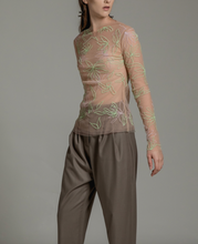 Load image into Gallery viewer, Multi-color embroidered fitted top
