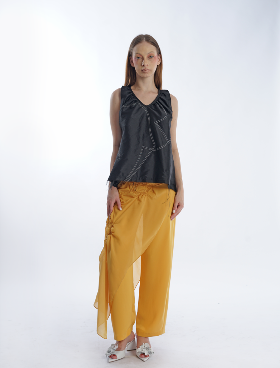 Gathered Top Stitch Tank
