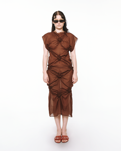Quatrefoil Fitted Midi Dress