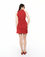 Load image into Gallery viewer, Quatrefoil Cowl Neck Top Red
