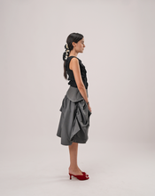 Load image into Gallery viewer, Draped Pleats Ruched Skirt

