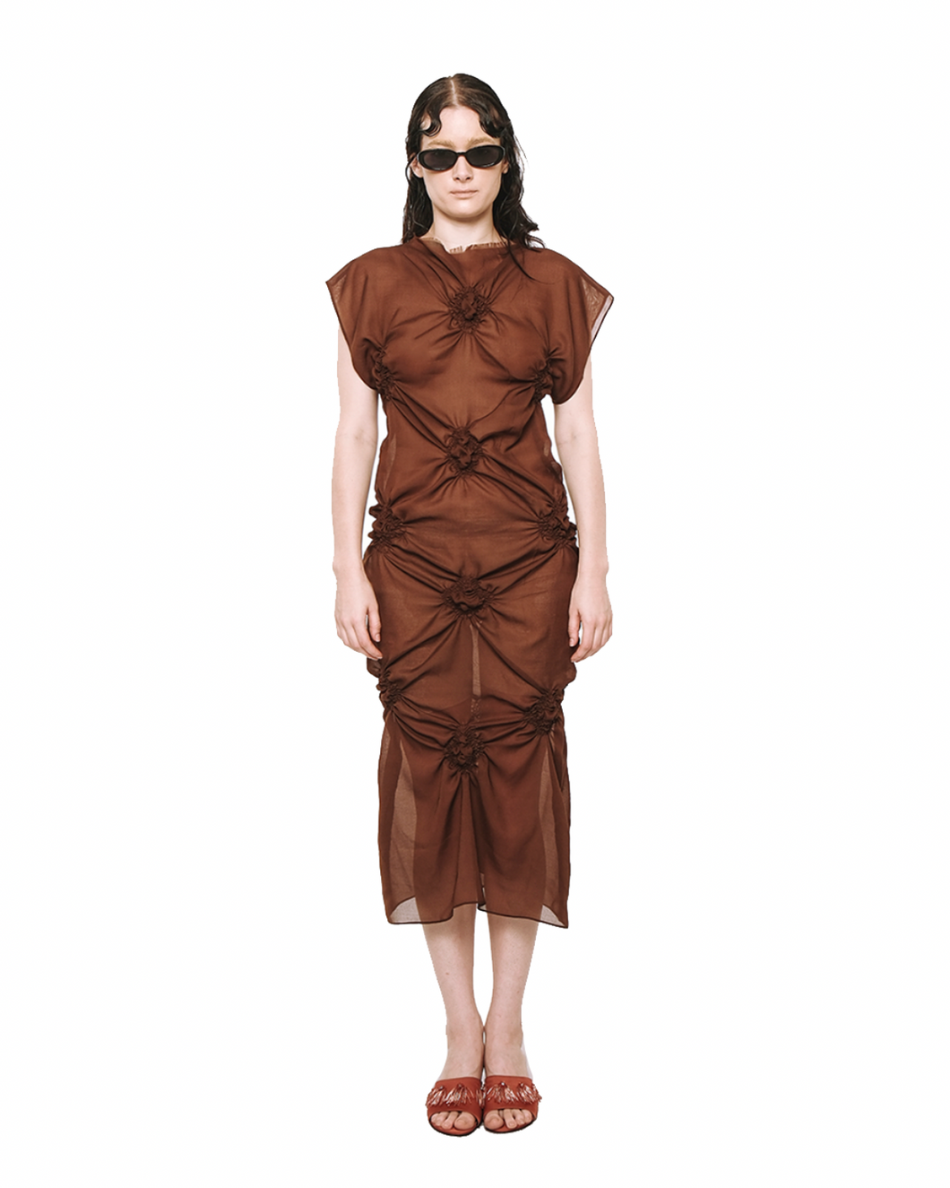 Quatrefoil Fitted Midi Dress