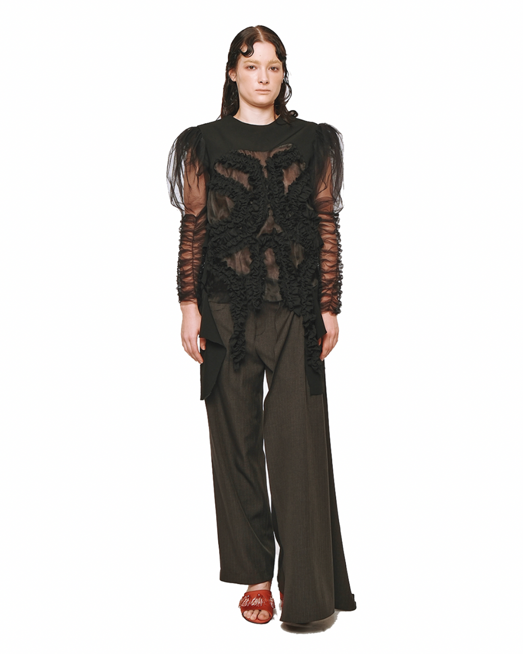 Draped Ruffle Top