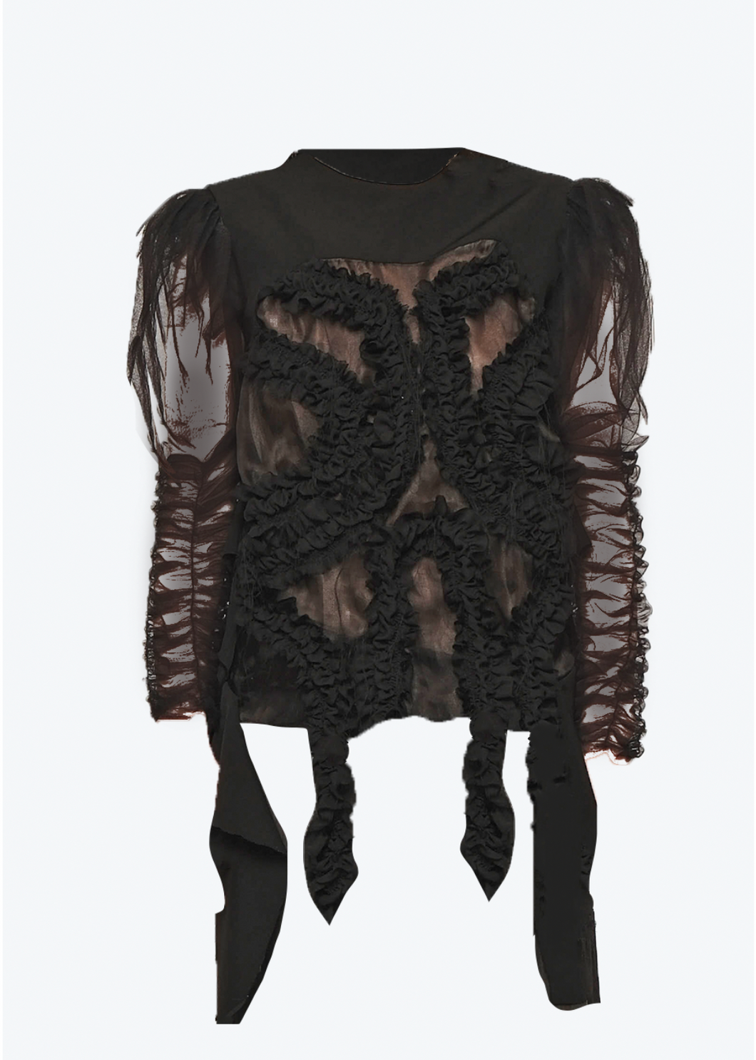 Draped Ruffle Top