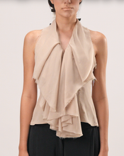 Load image into Gallery viewer, Sheer Ruffle Halter Top
