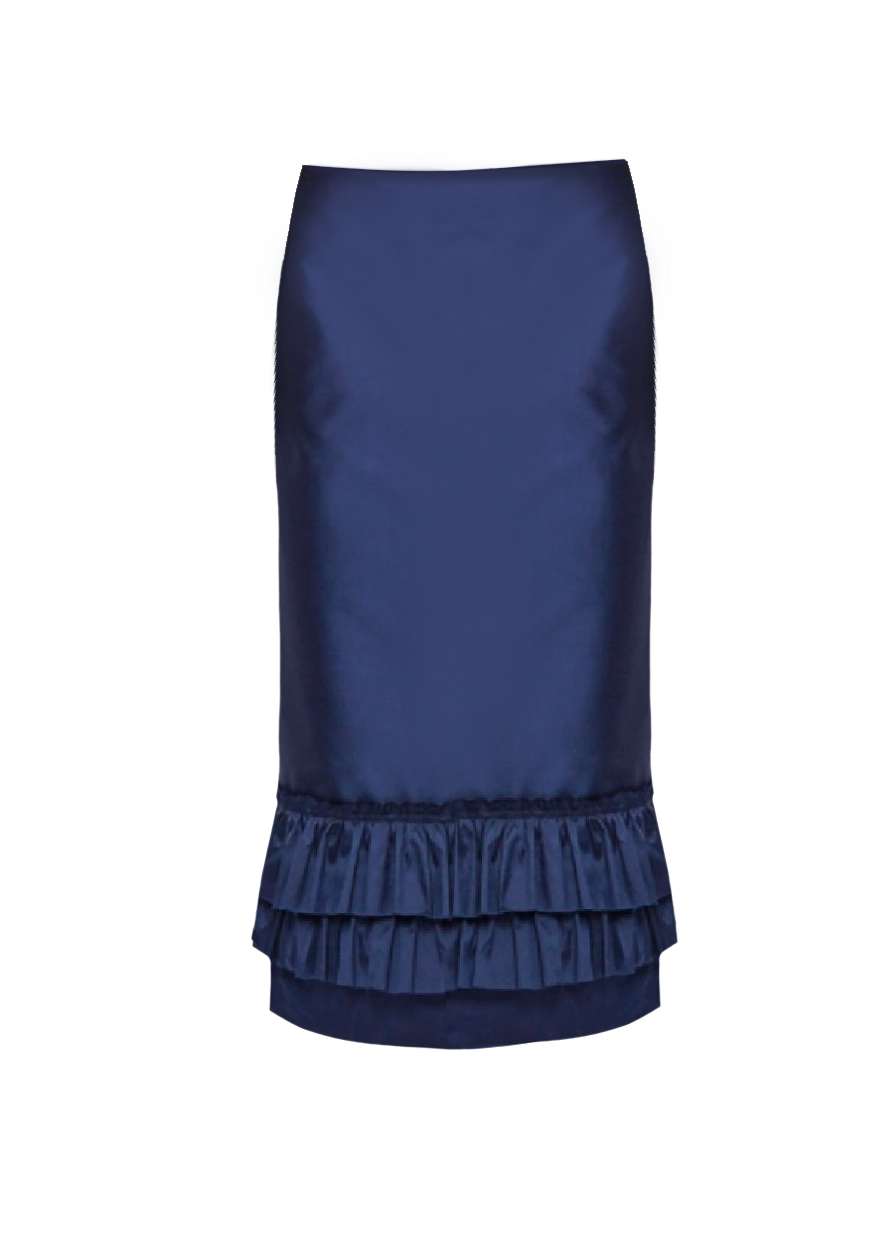 Ruffle Midi Skirt