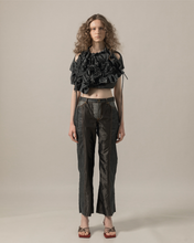 Load image into Gallery viewer, Statement Cut Out Ruched Crop Top
