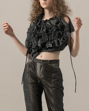 Load image into Gallery viewer, Statement Cut Out Ruched Crop Top
