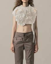 Load image into Gallery viewer, Cut Out Ruched Crop Top
