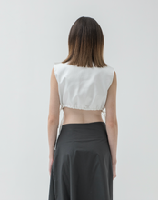 Load image into Gallery viewer, Cropped White Embroidered Top
