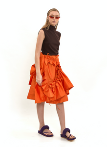 Ruched Draped Skirt
