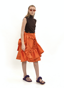 Ruched Draped Skirt
